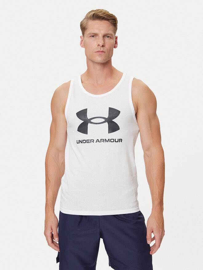 Under Armour Under Armour Tank top Ua Sportstyle Logo Tank 1382883-100 Λευκό Loose Fit