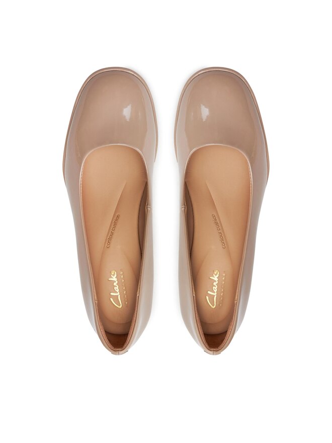 Clarks Туфлі Clarks Zoya85 Court 26176365 Бежевий