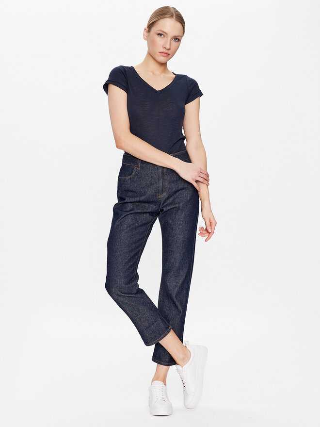 Sisley Sisley Póló 3TNHL4007 Sötétkék Regular Fit