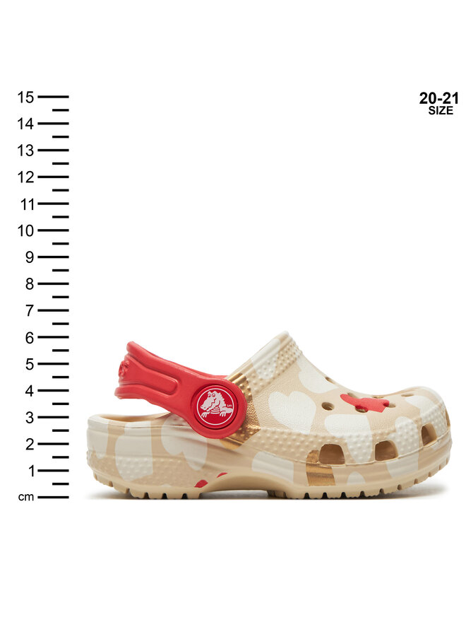 Crocs Klapki Crocs Classic Heart Print Clog T 206832 Beżowy