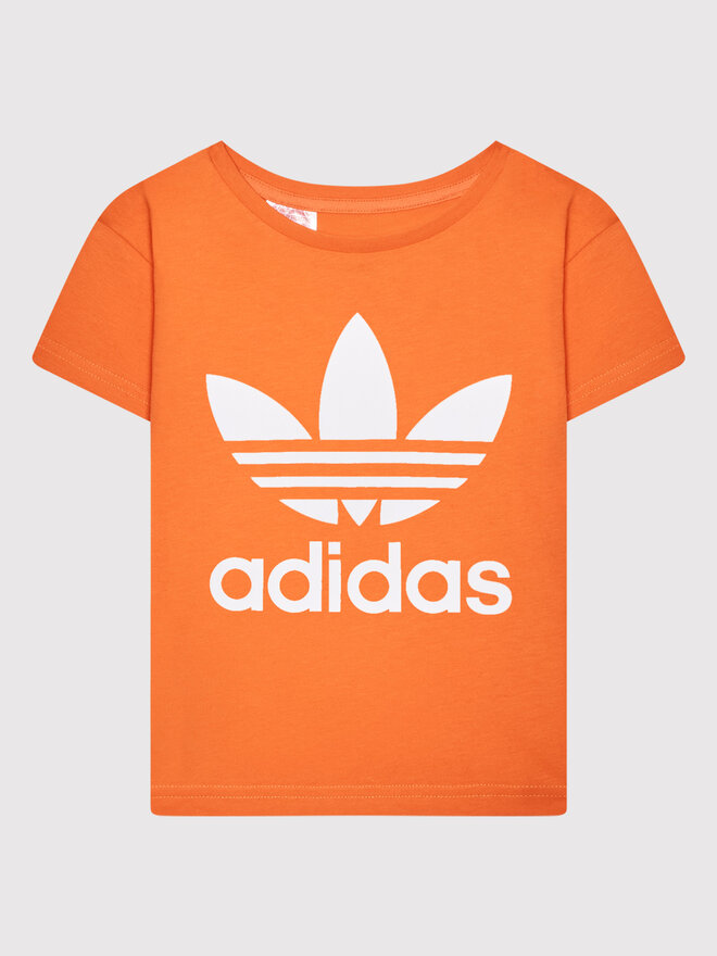 adidas adidas Marškinėliai adicolor Trefoil HK2907 Oranžinė Regular Fit