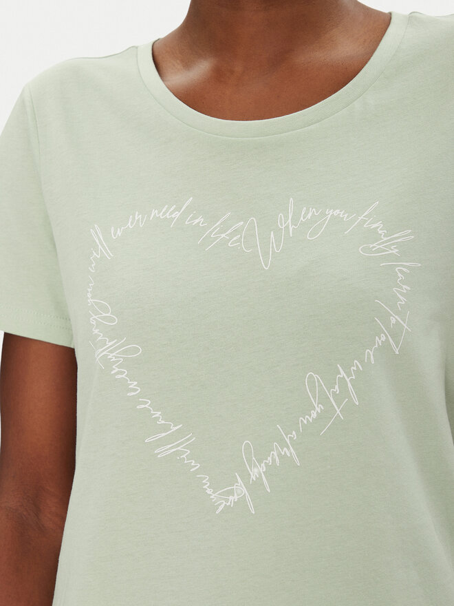 Fransa Fransa T-Shirt 20615482 Πράσινο Regular Fit