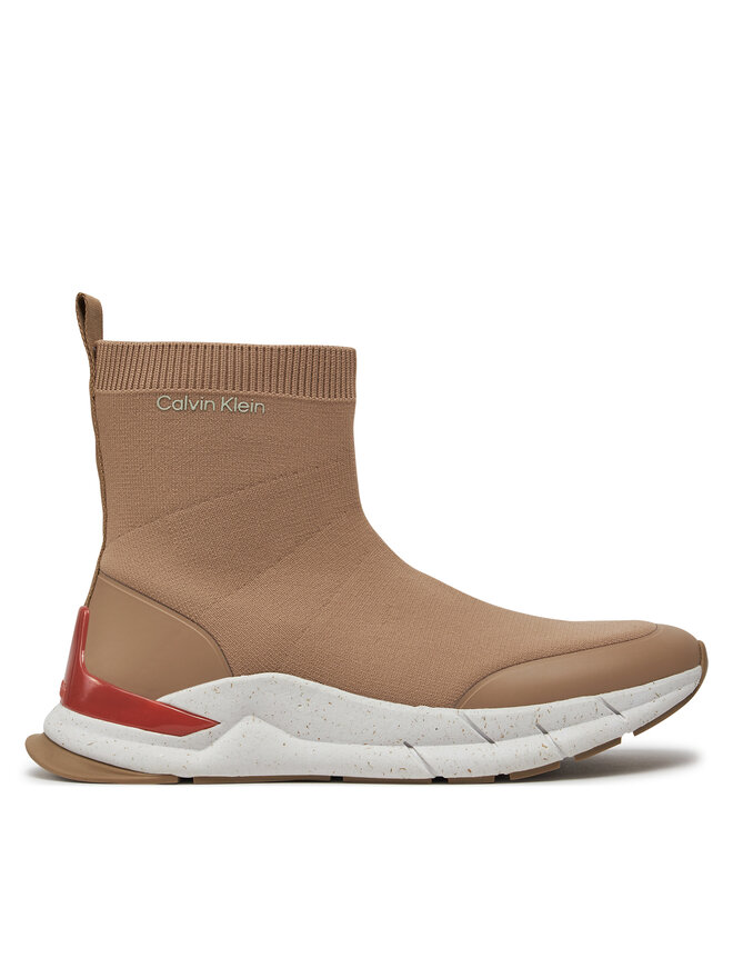 Calvin Klein Снікерcи Calvin Klein Sockboot Runner HM0HM01241 Бежевий