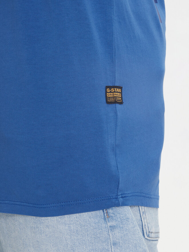 G-Star Raw G-Star Raw Marškinėliai Text Back D25971-2653 Mėlyna Relaxed Fit
