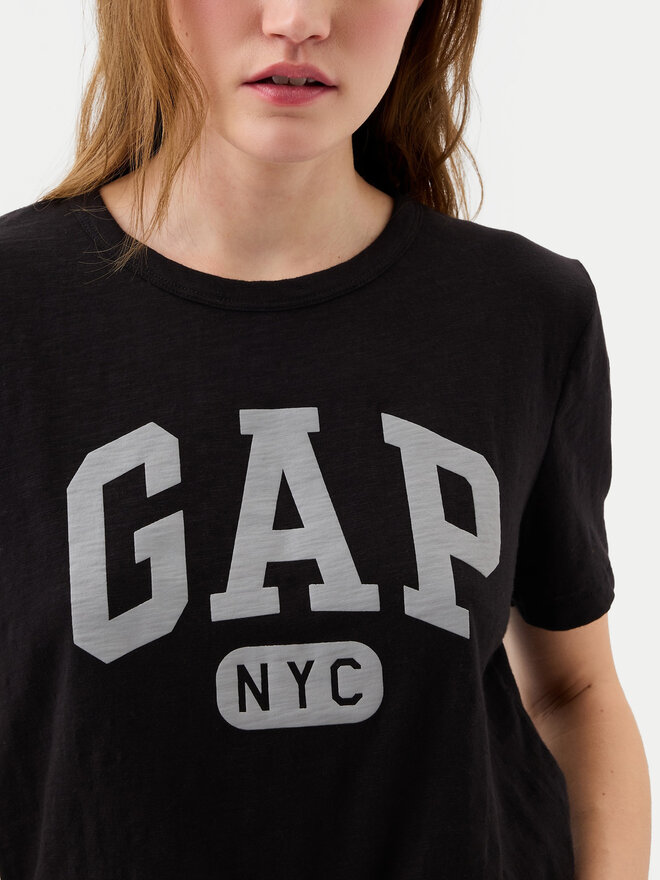 Gap Gap Marškinėliai 871344-05 Juoda Regular Fit
