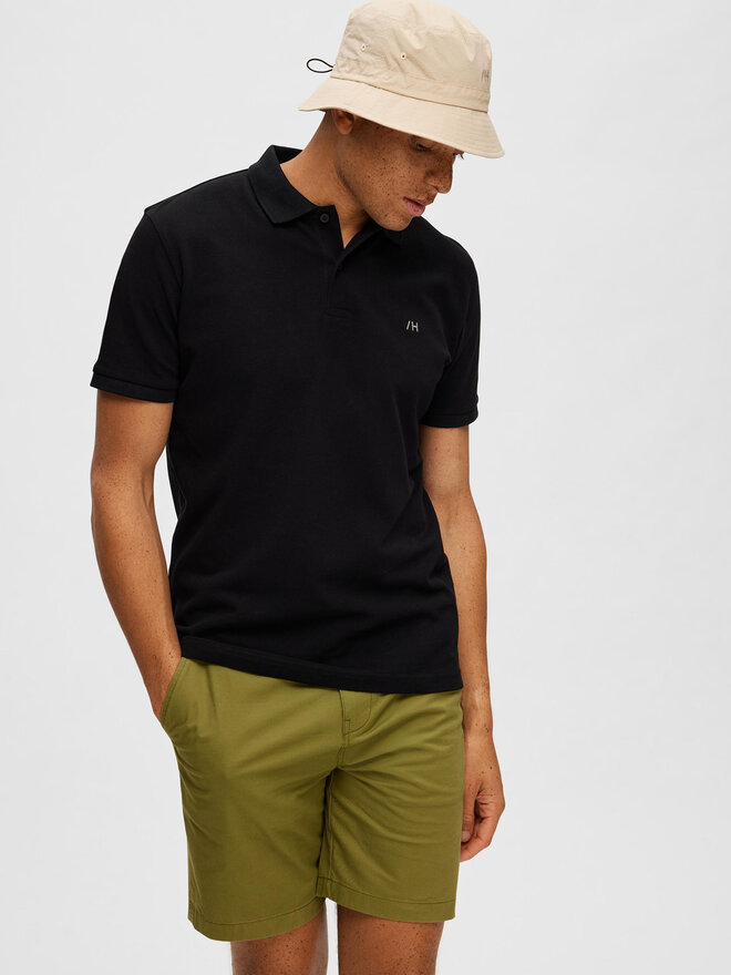 Selected Homme Selected Homme Poloshirt 16087839 Schwarz Regular Fit