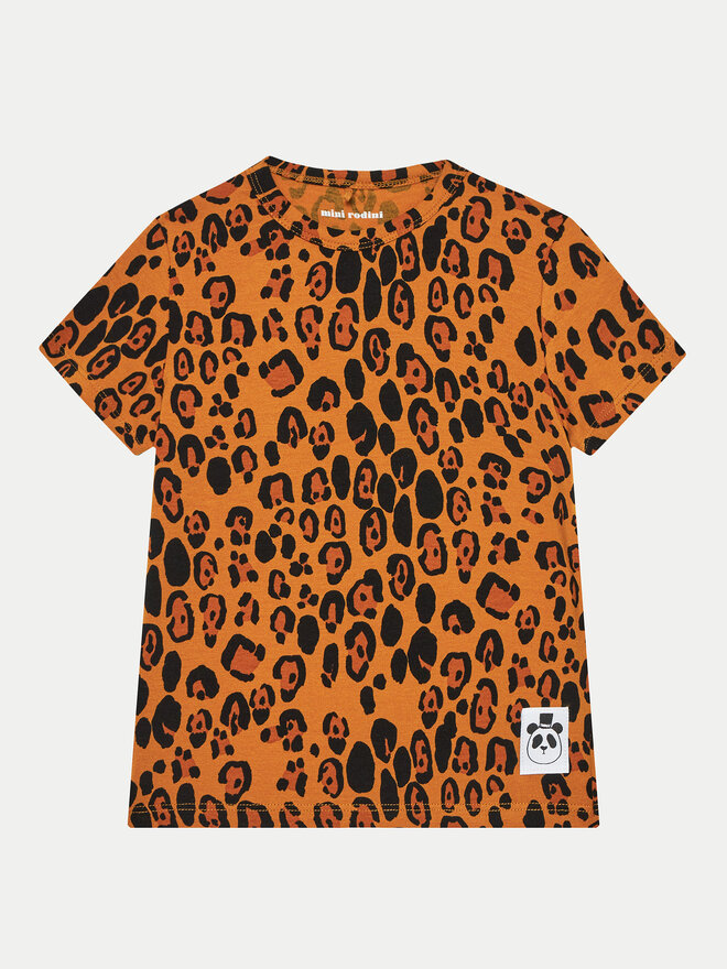 MINI RODINI MINI RODINI Camiseta Basic Leopard 1000000213 Marrón Regular Fit
