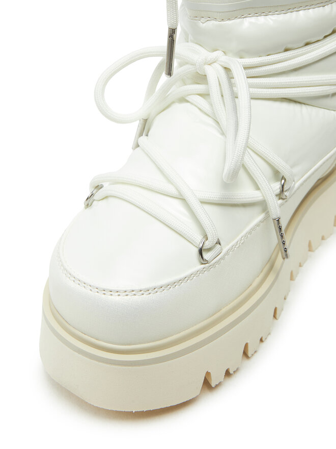 REPLAY Botas de nieve REPLAY Shiny-Effect Harper United Lace-Up GWF4R.000.C0002T Blanco