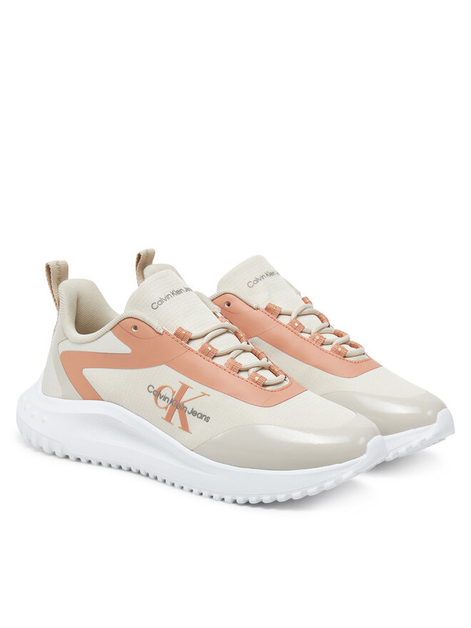 Calvin Klein Jeans Sneakers Calvin Klein Jeans Eva Runner Low Lace Mix Ml Wn YW0YW01442 Écru