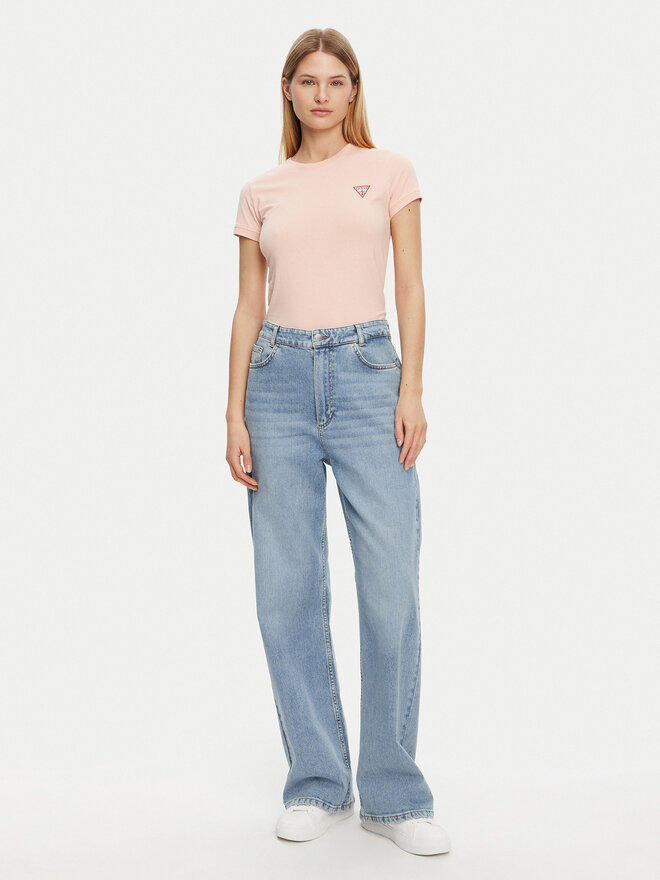 Guess Guess Marškinėliai W2YI44 J1314 Oranžinė Slim Fit