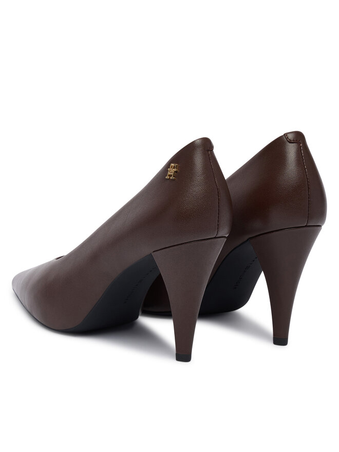 Tommy Hilfiger Pumps Tommy Hilfiger Th Smooth Leather Pump FW0FW08960 Braun