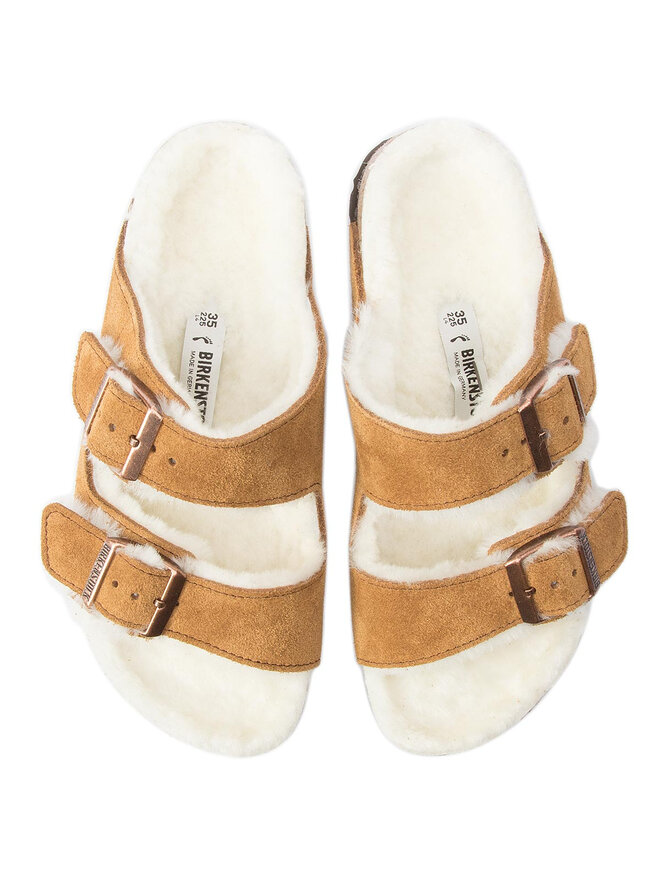 Birkenstock Papucs Birkenstock Arizona Fur 1001135 Barna