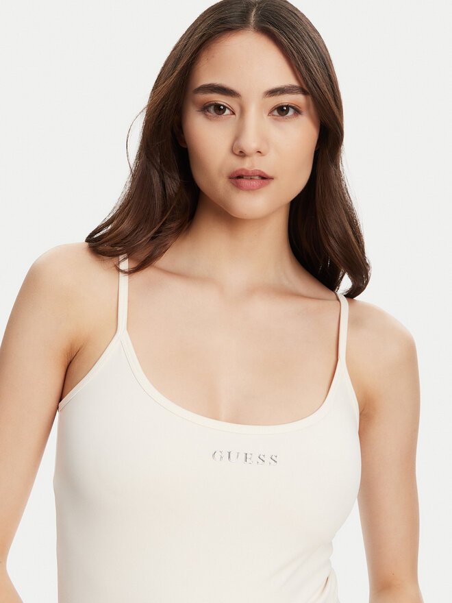 Guess Guess Marškinėliai V5RP09 KCD02 Écru Regular Fit