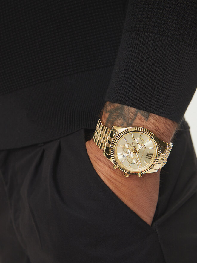 Michael Kors Ročna ura Michael Kors Lexington MK8281 Zlata