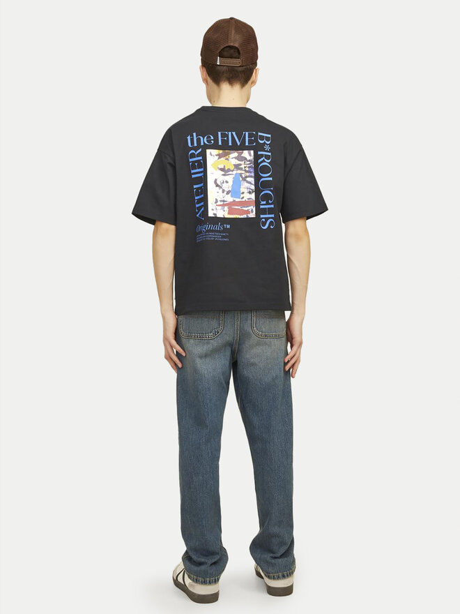 Jack&Jones Junior Jack&Jones Junior Marškinėliai Brooklyn Graphic 12263183 Juoda Relaxed Fit
