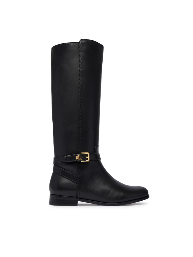 LAUREN RALPH LAUREN Klassische Stiefel LAUREN RALPH LAUREN Brooke II Calfskin Tall Boot 802974383004 Schwarz