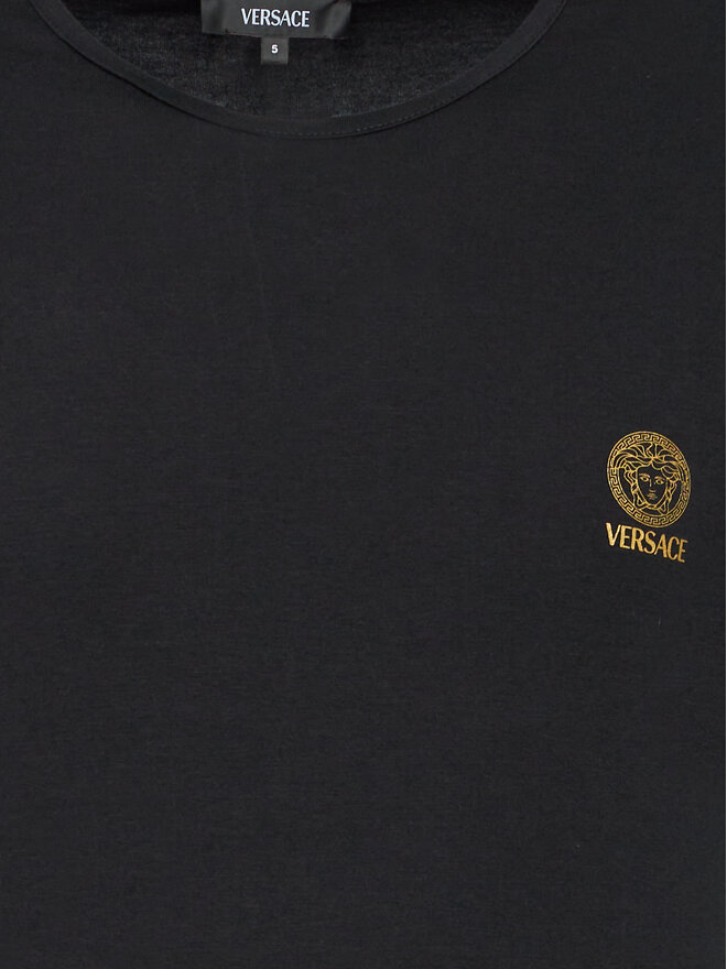 Versace Versace 2er-Set T-Shirts AU10193 Schwarz Slim Fit
