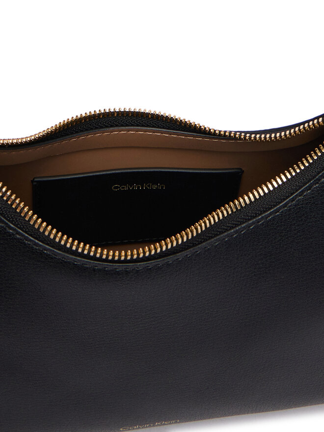 Calvin Klein Handtasche Calvin Klein Foil Logo Small Shoulder Bag LV04F3890G Schwarz