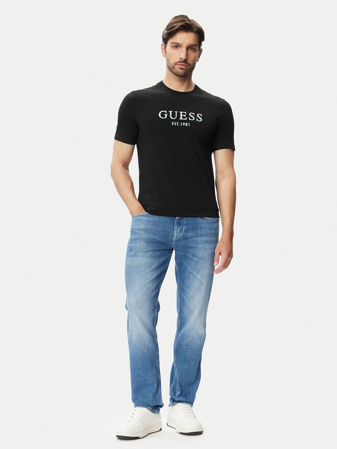 Guess Guess Футболка M4YI38 J1314 Чорний Slim Fit