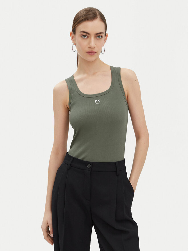 PINKO PINKO Top Calcolatore 100807 Grün Regular Fit