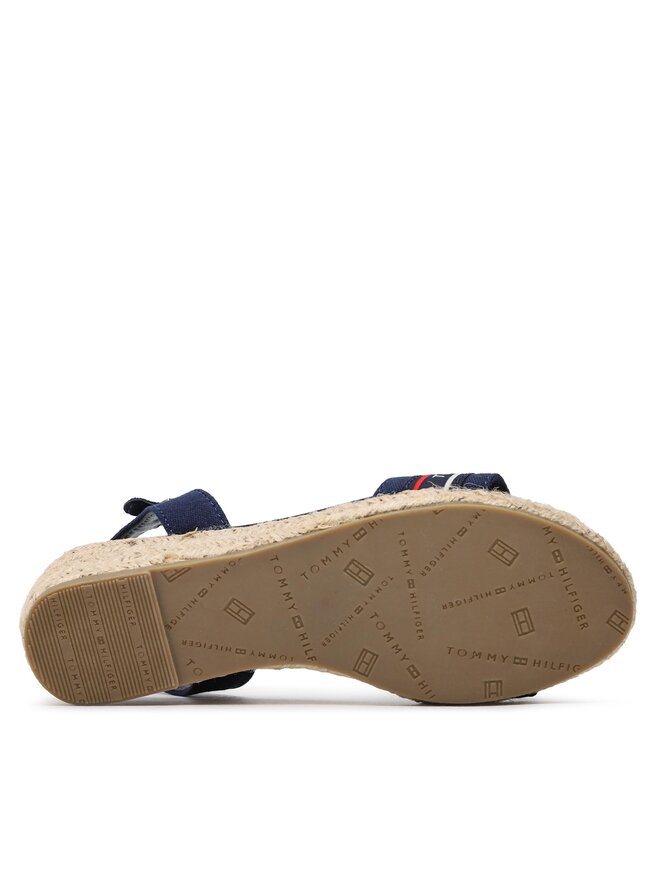 Tommy Hilfiger Εσπαντρίγιες Tommy Hilfiger Rope Wedge Sandal T3A7-32777-0048 M Σκούρο μπλε