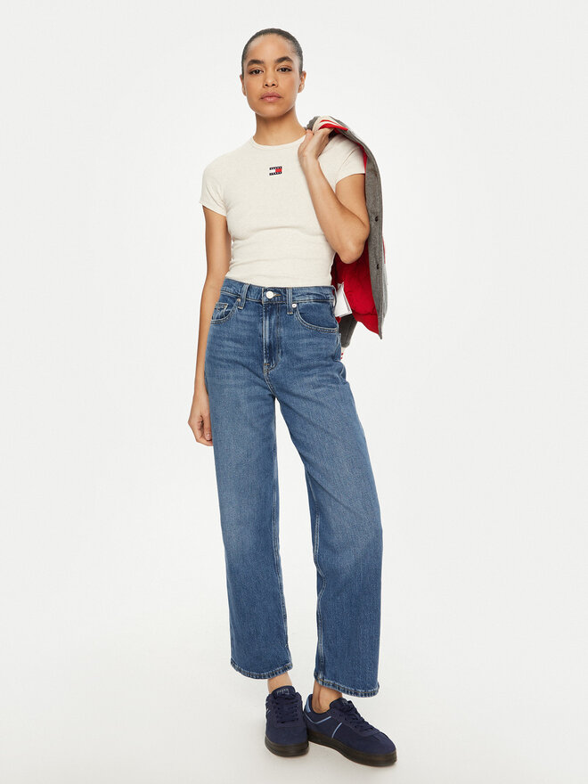 Tommy Jeans Tommy Jeans Majica DW0DW20463 Bež Slim Fit