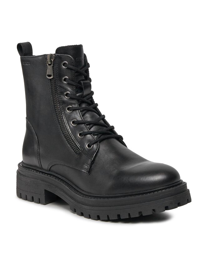 Geox Schnürstiefeletten Geox D Iridea F D16HRF 00043 C9999 Schwarz