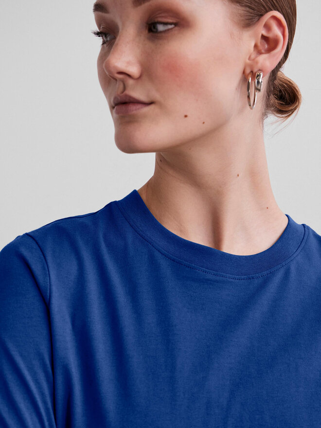 Pieces Pieces Marškinėliai Ria 17086970 Mėlyna Regular Fit