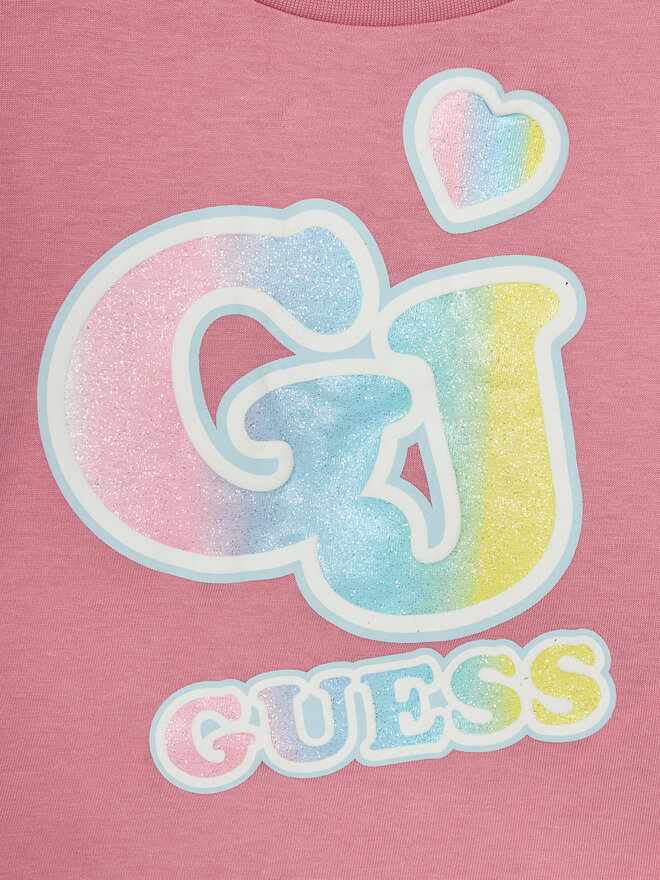 Guess Guess Marškinėliai K4RI28 K8HM0 Rožinė Boxy Fit