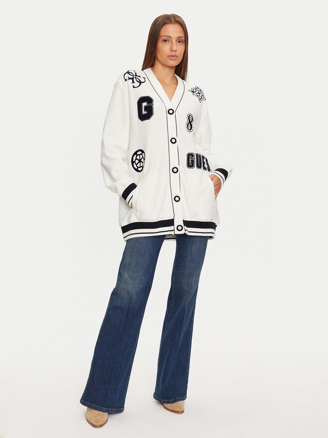 Guess Guess Camiseta V4BQ08 KCHV0 Blanco Boxy Fit