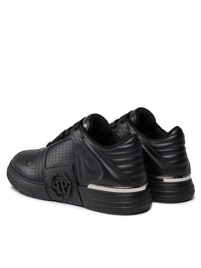 PHILIPP PLEIN Snīkeri PHILIPP PLEIN Leather Lo-Top Sneakers AACS MSC3843 PLE075N Melns