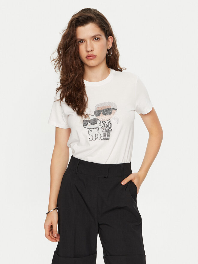 KARL LAGERFELD KARL LAGERFELD Camiseta A1W17131 Blanco Regular Fit