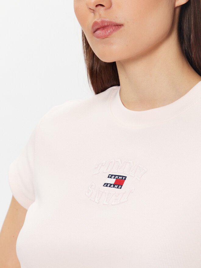 Tommy Jeans Tommy Jeans Футболка Baby Mirror DW0DW16289 Рожевий Regular Fit