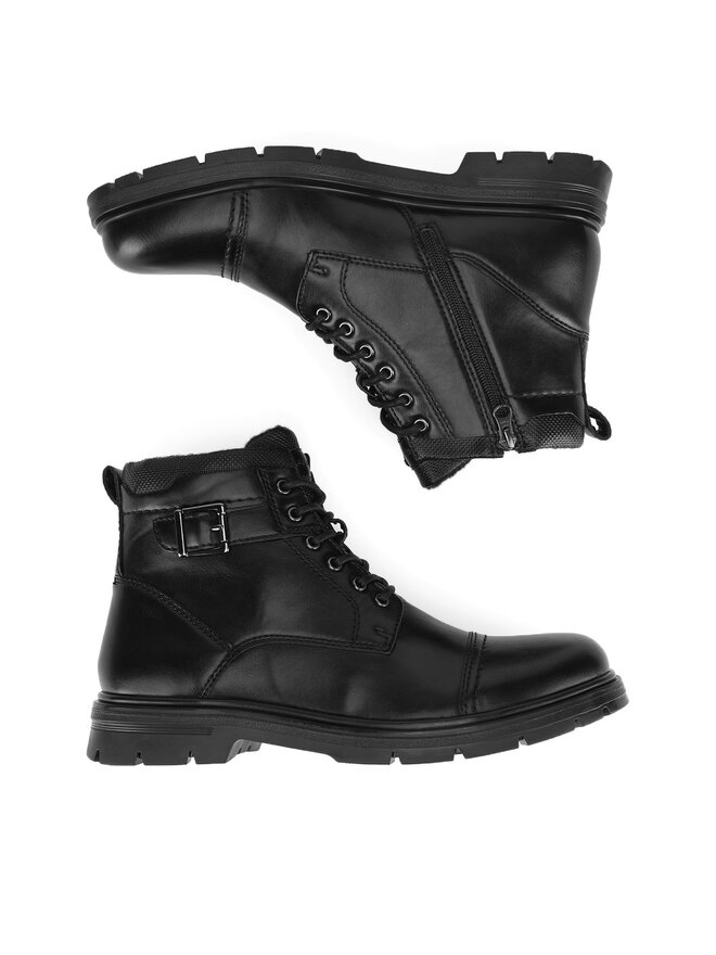 Lanetti Schnürschuhe Lanetti BENGAL-03 MBS Schwarz