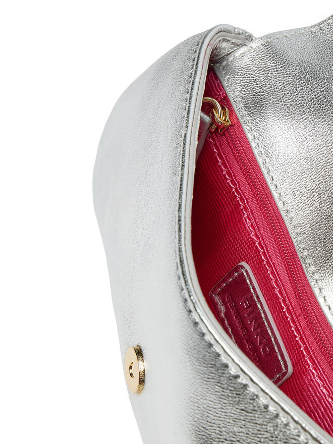 PINKO Kabelka Pinko Marpesia Clutch Stříbrná