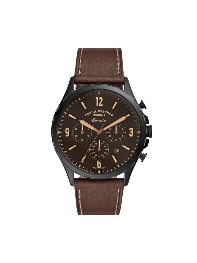 Fossil Годинник Fossil Forrester FS5608 Коричневий
