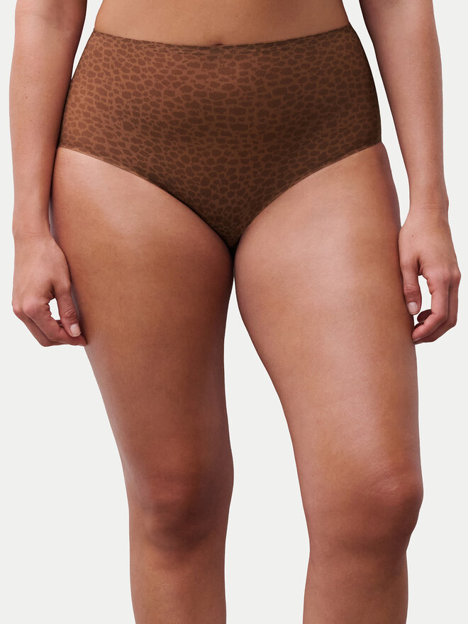 Chantelle Chantelle Klassischer Damenslip mit hoher Taille Soft Stretch C11D70 Braun