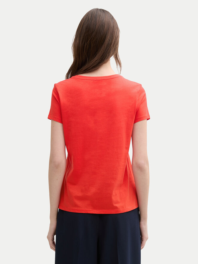 Tom Tailor Denim Tom Tailor Denim Camiseta 1045417 Rojo Regular Fit