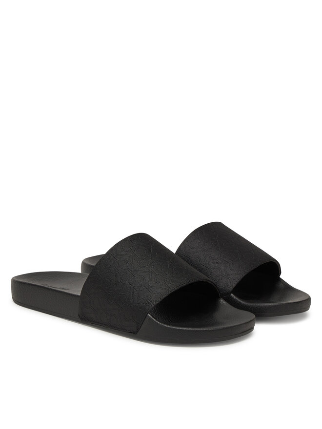Calvin Klein Pantoletten Calvin Klein Pool Slide Jaq Mono HM0HM01762 Schwarz