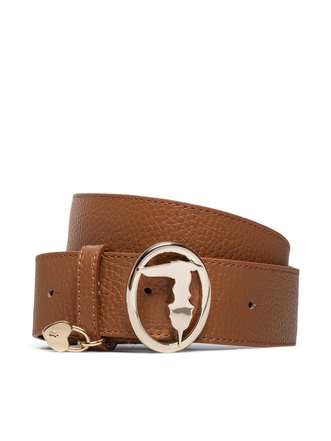 Trussardi Жіночий ремінь Trussardi Pre Belt 4cm Fibbia 75L00129 Коричневий