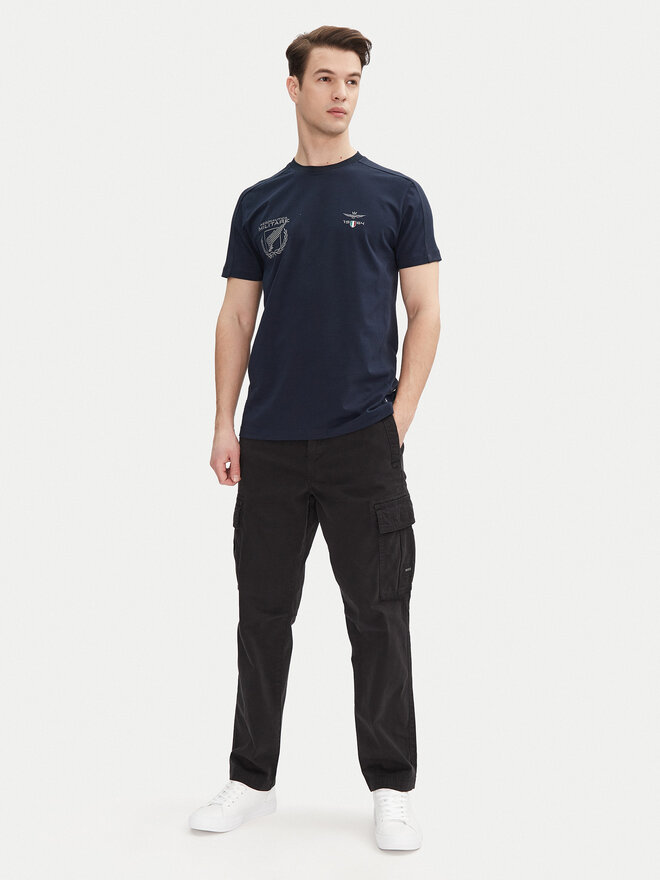 Aeronautica Militare Aeronautica Militare T-Shirt 251TS2380J674 Dunkelblau Regular Fit
