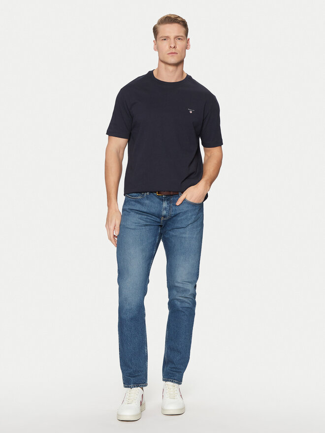 Gant Gant Marškinėliai Original Shield 2003295 Tamsiai mėlyna Regular Fit