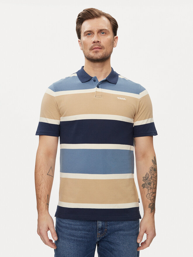Vans Vans Pólóing Halicrest Stripe Polo Ss VN000G3R Kék Regular Fit