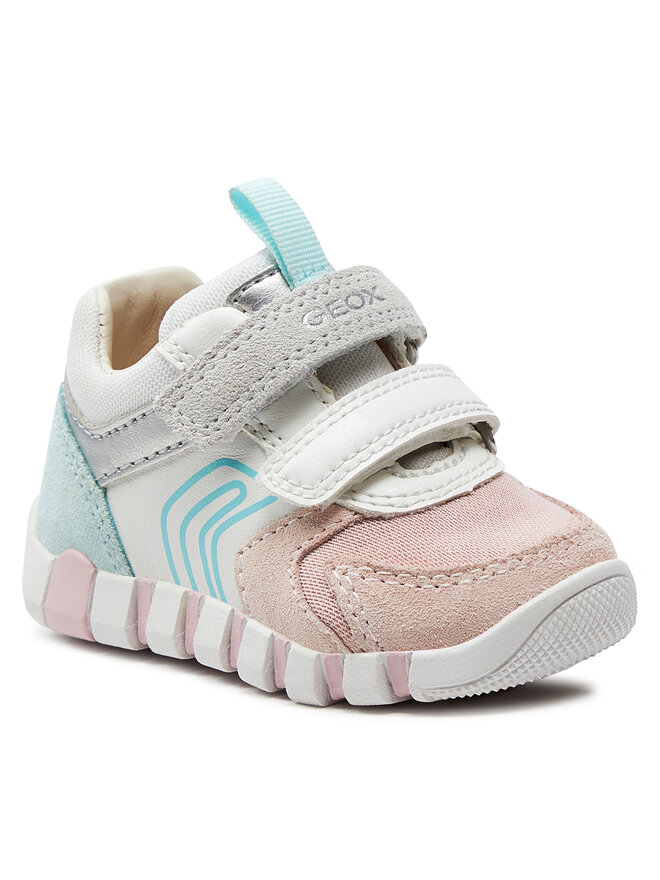 Geox Sneakersy Geox B Iupidoo Girl B3558C 022AS C1Z8A Bílá