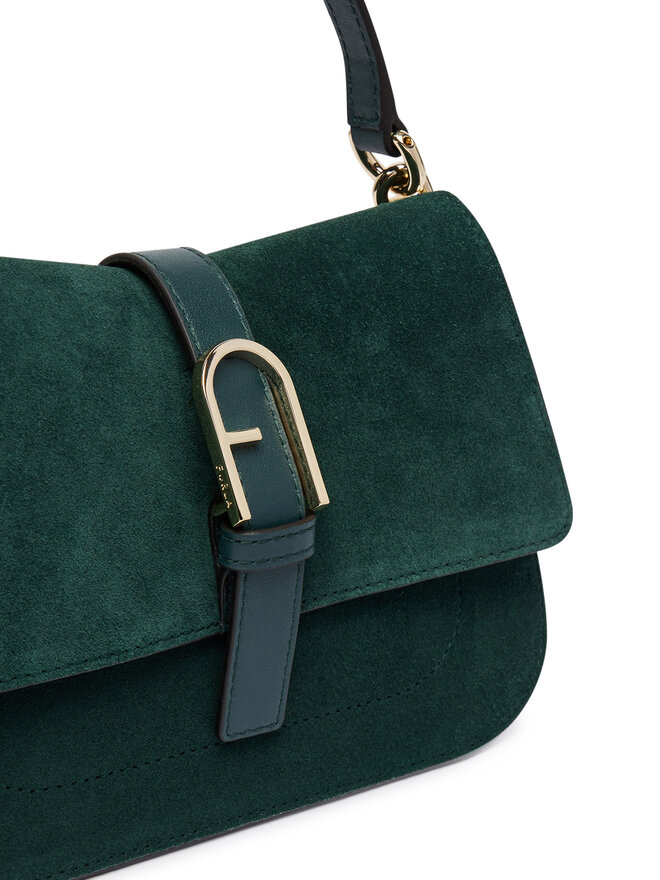 Furla Handtasche Furla Flow Mini Top Handle WB01032 BX3045 CN 5137S Dunkelgrün