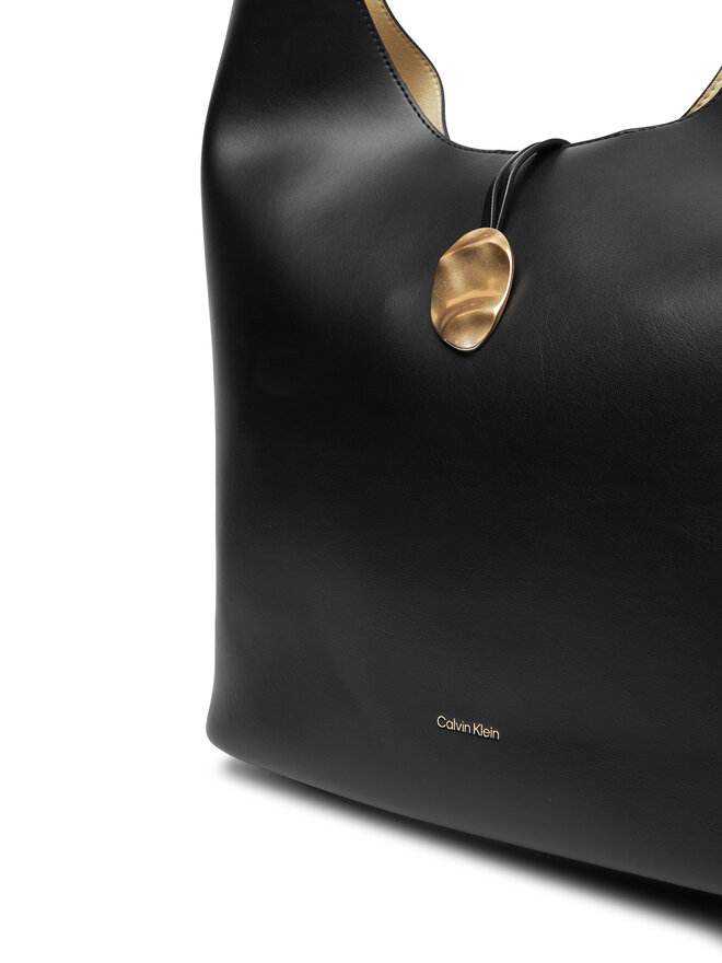 Calvin Klein Jeans Geantă Calvin Klein Jeans Stone Lock Slouchy Large Shoulde LV04K3149G Negru