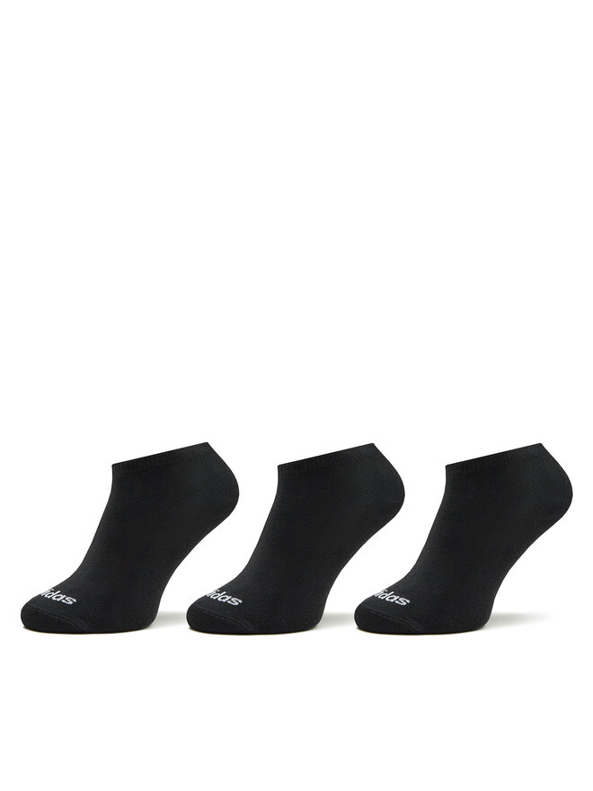 adidas Skarpety stopki unisex adidas Thin Linear Low-Cut Socks 3 Pairs IC1299 Czarny