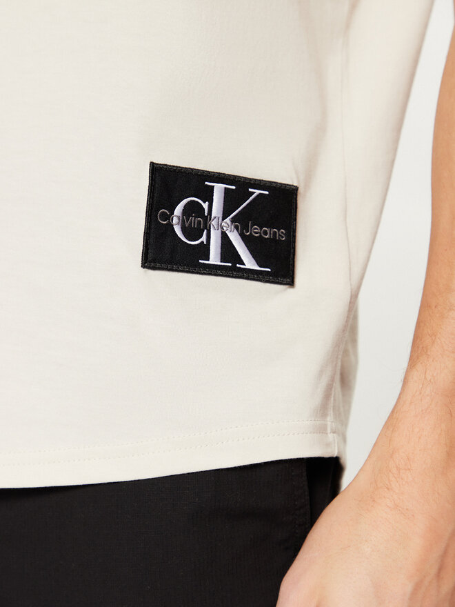 Calvin Klein Jeans Calvin Klein Jeans T-Shirt Badge Turn Up Sleeve J30J323482 Εκρού Regular Fit