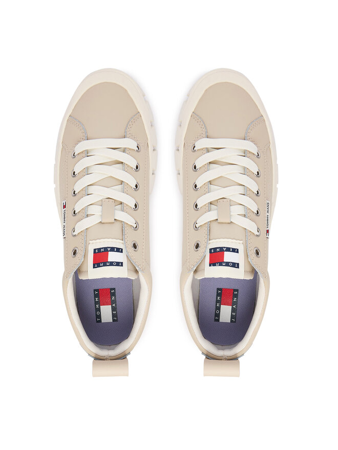 Tommy Jeans Sneakers Tommy Jeans Tjw Vulc Flatform Leather EN0EN03008 Beige