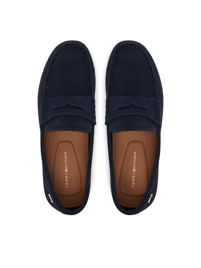 Tommy Hilfiger Μοκασίνια Tommy Hilfiger Flag Soft Suede Driver Loafer FW0FW08558 Σκούρο μπλε
